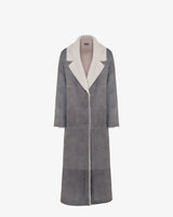GEORGINA - Long Suede Shearling coat