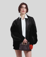 BIG CORINNE - Oversize bomber in pelle