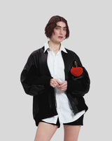 BIG CORINNE - Oversize bomber in pelle