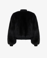 GILDA - Black oversized Fox bomber