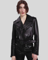GRACE - Giacca biker in pelle