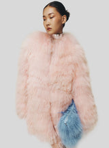 MARA - Cappotto striped oversize midi