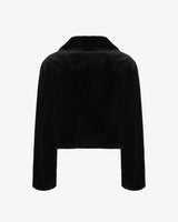 ANUBI - MINK EPILATED SHORT BIKER JACKET