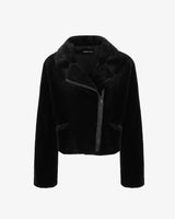 ANUBI - MINK EPILATED SHORT BIKER JACKET