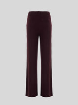 CORA - Burgundy cashmere palazzo pants