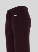 CORA - Burgundy cashmere palazzo pants