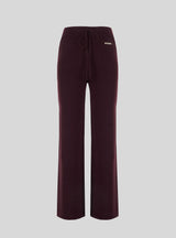 CORA - Burgundy cashmere palazzo pants