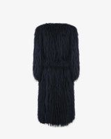LONG LAVINIA - STRIPPED MONGOLIA LONG COAT W/BELT