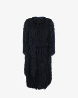 LONG LAVINIA - STRIPPED MONGOLIA LONG COAT W/BELT