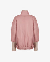 LUCINDA - SHEARLING OVER BOMBER JACKET W/HIGH COLLAR