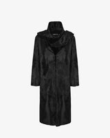 LUCREZIA KID - KID LAMB LONG COAT W/SCARF COLLAR