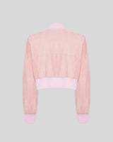 MINI GILDA - Suede crop bomber Jacket