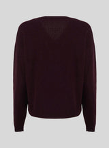 PENNY -  Burgundy V neckline Sweater