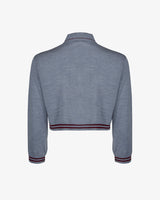 SUZANNE - WOOL KNIT CROPPED POLO