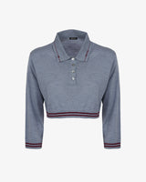 SUZANNE - WOOL KNIT CROPPED POLO