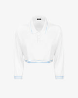 SUZANNE - WOOL KNIT CROPPED POLO