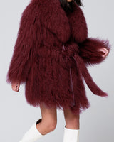 AGHATA - MONGOLIA STRIPPED OVER COAT W/BELT