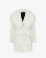 AGHATA - MONGOLIA STRIPPED OVER COAT W/BELT