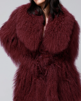 AGHATA - MONGOLIA STRIPPED OVER COAT W/BELT