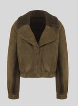 AMBER - Suede Shearling Jacket