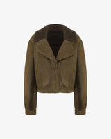 AMBER - Suede Shearling Jacket