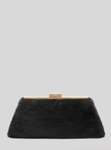 MIRANDA - Black Mink Clutch Bag