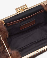 MIRANDA - Mink Black Clutch Bag
