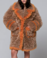 CRAZY - LAMB LONG COAT W/PATCH POCKET