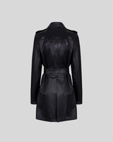 DORA - Leather midi Trench