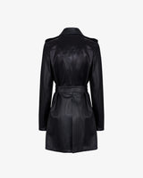 DORA - Leather midi Trench