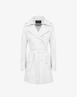DORA - Leather midi Trench