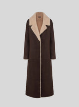 GEORGINA - Long Suede Shearling coat