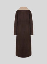 GEORGINA - Long Suede Shearling coat