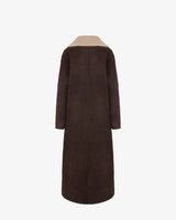 GEORGINA - Long Suede Shearling coat