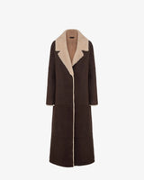GEORGINA - Long Suede Shearling coat