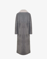GEORGINA - Long Suede Shearling coat