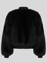 GILDA - Black oversized Fox bomber