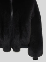 GILDA - Black oversized Fox bomber