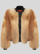 GILDA - Gold oversized Fox bomber