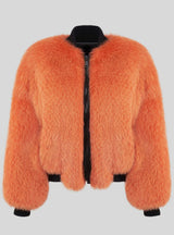 GILDA - Orange oversized Fox bomber