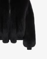 GILDA - Black oversized Fox bomber