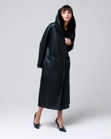 HOODIE ELITE - SHEARLING LONG COAT W/HOODIE