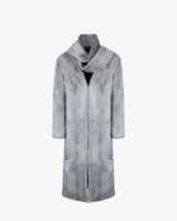 LUCREZIA KID - KID LAMB LONG COAT W/SCARF COLLAR