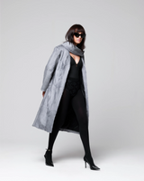 LUCREZIA KID - KID LAMB LONG COAT W/SCARF COLLAR